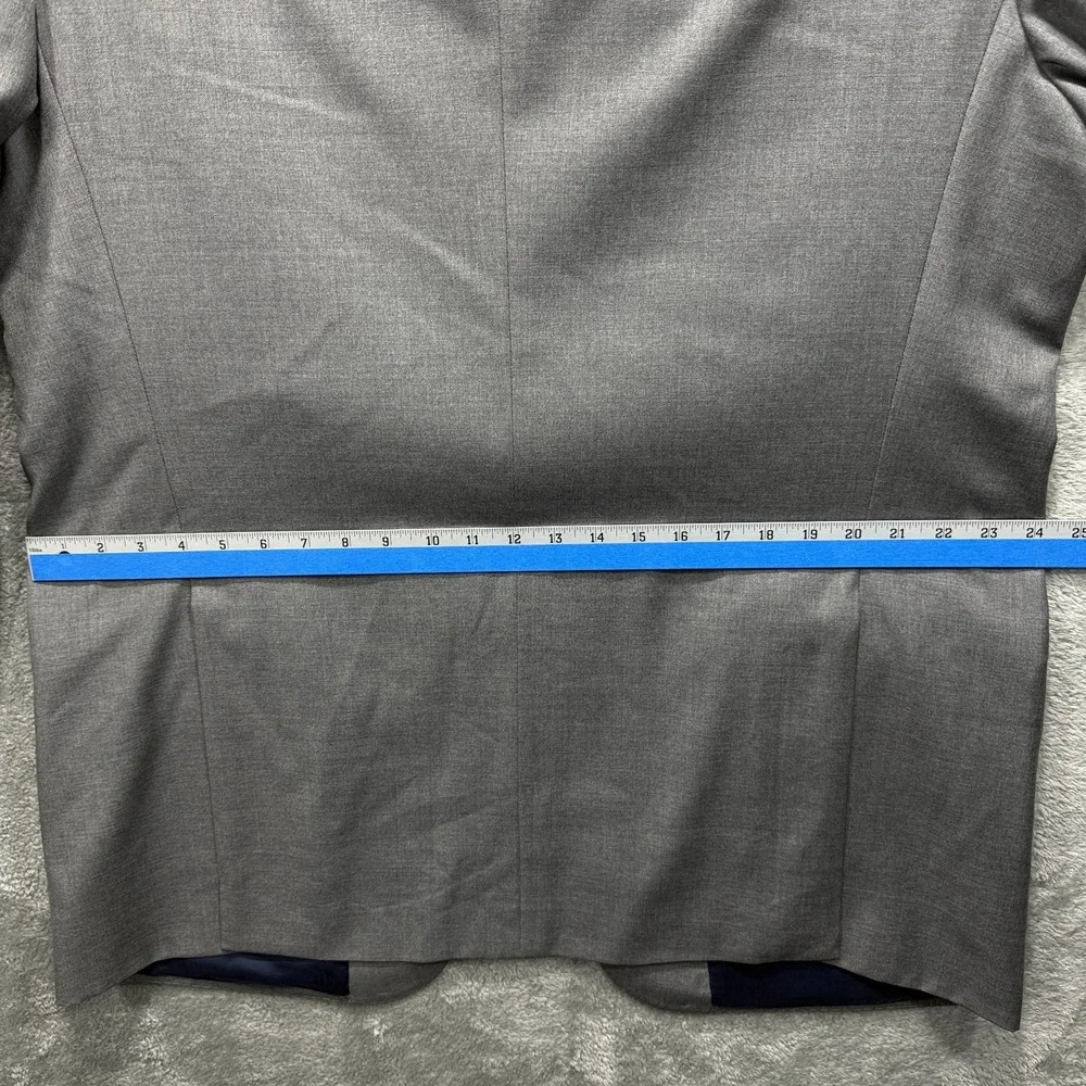 J.Hilburn Blazer Mens 47L Gray Wool Sport Coat Vitale Barberis Canonico Italy